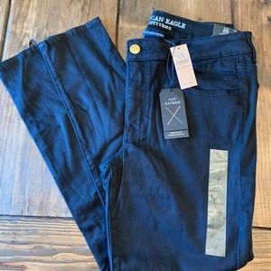 American Eagle Black Sateen Jegging